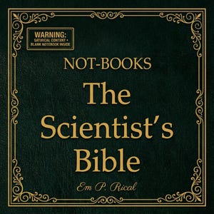 Not-Books: Funny Science Notebook "The Scientist’s Bible" - Gag Gift for PhD, Atheist, Engineer - Fake Book Cover Journal (Paperback)