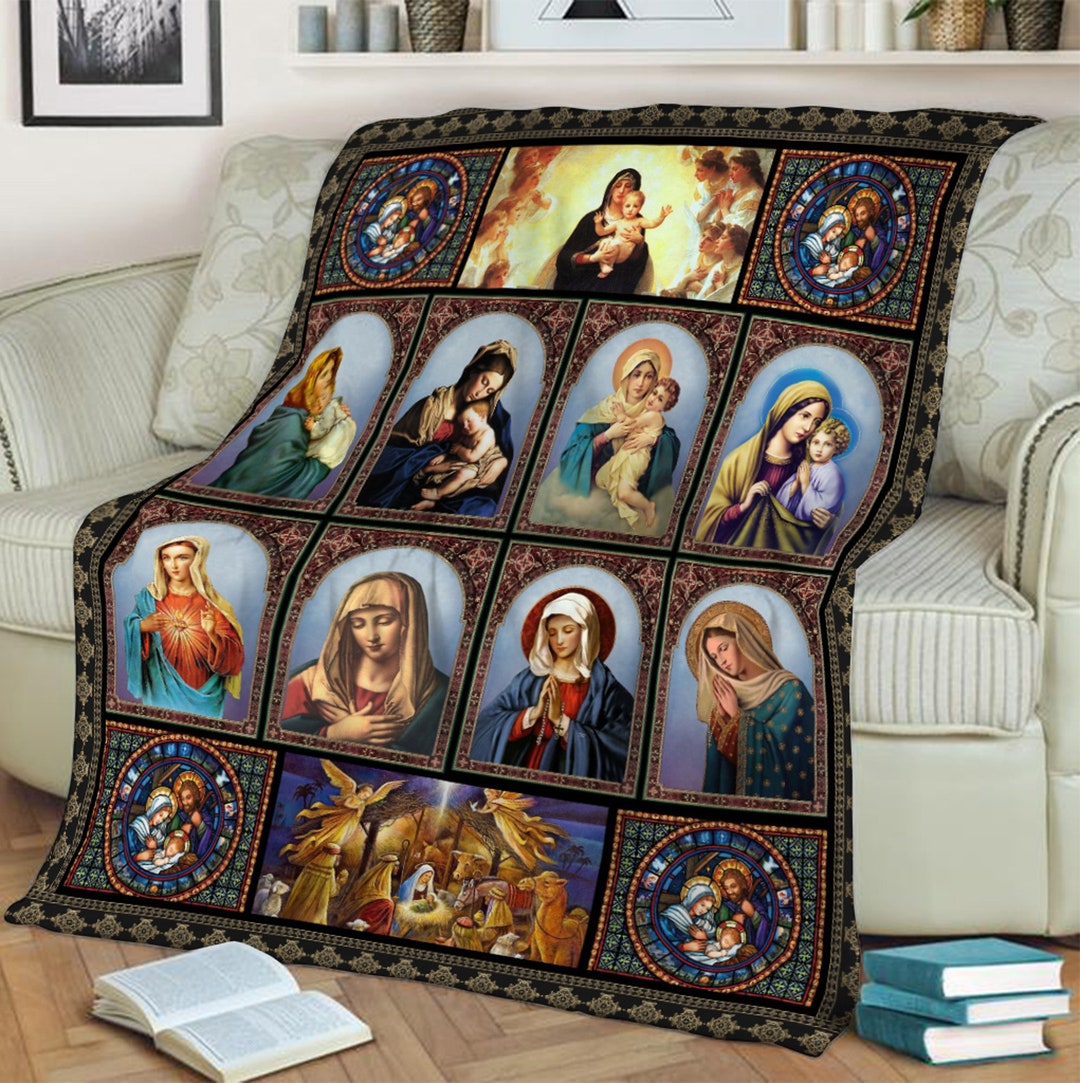 Mother Maria and Baby Jesus Blanket Special Blanket Mary Etsy