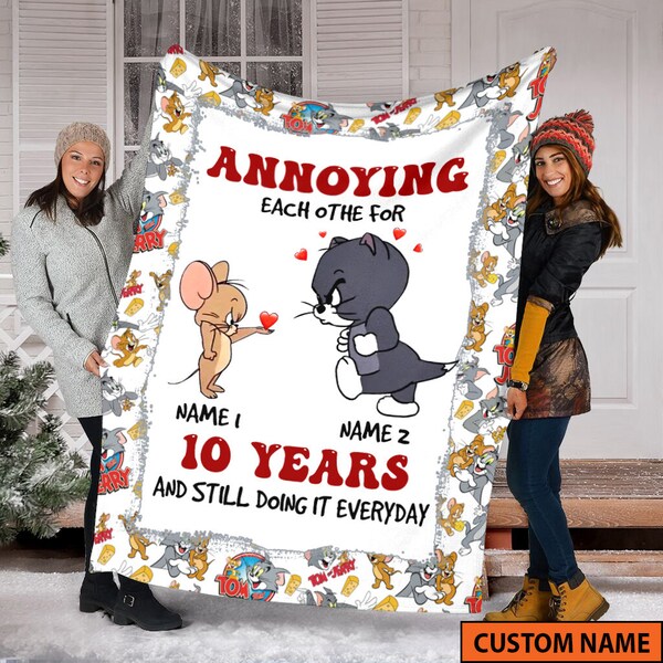 Tom Jerry Blanket Etsy Canada