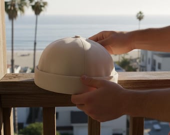 Gorra de marinero sin ala personalizada con logotipo, gorra minimalista para personal de restaurante, gorra unisex Docker, regalo de San Valentín y Año Nuevo.