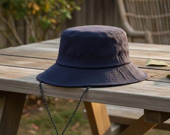 Sombrero de pescador con logotipo personalizado, sombrero de pescador para exteriores con correa para la barbilla, regalo de San Valentín, regalo para mamá, sombrero de sol informal de Año Nuevo