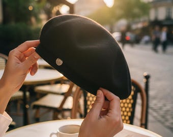 Boina clásica de invierno, suave y cálida, de fieltro, estilo minimalista, elegante, para uso diario, regalo de San Valentín, regalo de Año Nuevo, un regalo considerado para mamá.