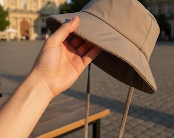 Sombrero de pescador acolchado suave, ligero, con lazos para otoño e invierno, cómodo y cómodo para uso diario, regalo de San Valentín o para el Día de la Madre.