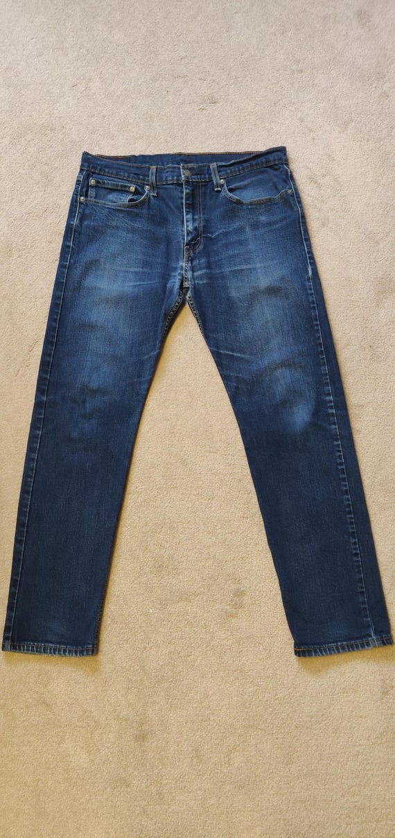 Vintage 502 Levis Mens Jeans W34 L32 Classic Straight Tapered Blue 