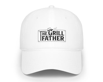 Gift for him The Grill Father baseball cap  BBQ grill master logo