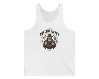 The Grill Father tank top BBQ  Vintage Smoking Grillmaster Illustration
