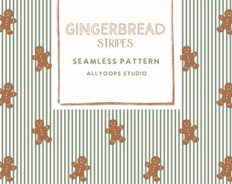 Gingerbread Stripes Seamless Pattern