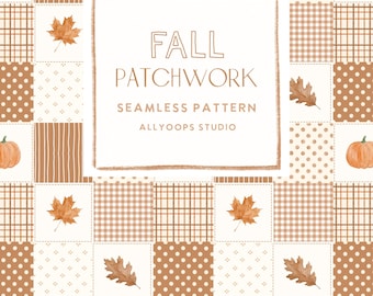 Fall Patchwork Seamless Pattern