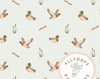 Mallard Ducks Seamless Pattern