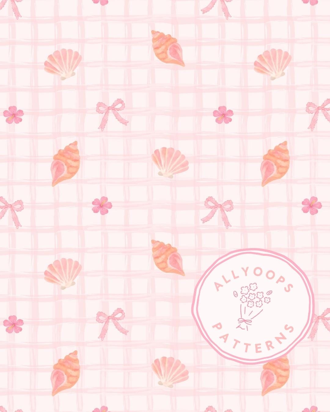 Seeshell Pattern Seashell Seamless Pattern - Etsy