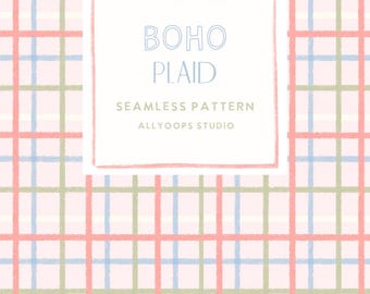 Boho Plaid Seamless Pattern