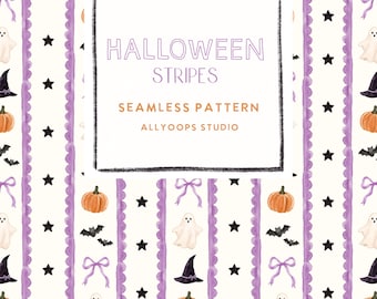 Halloween Stripe Seamless Pattern