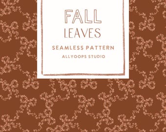 Fall Leaves Bow Seamless Pattern