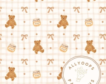 Teddy Bear Seamless Pattern