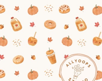 Fall Festival Treats Seamless Pattern