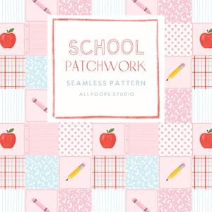 Motif patchwork sans couture pour la rentrée scolaire
