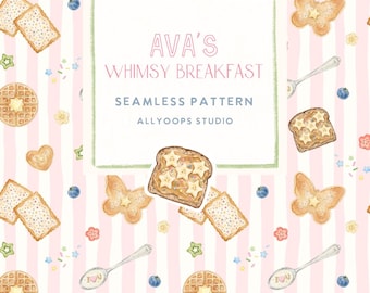 Ava's Girly Whimsical Breakfast Seamless Pattern
