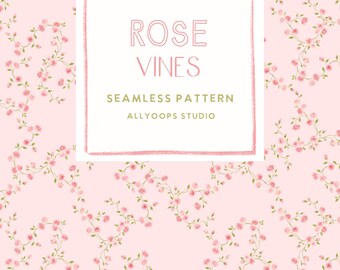 Rose Vine Seamless Pattern