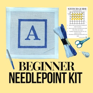 Needlepoint Beginner Kit - Custom Personalized Letter Monogram Initial