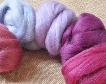 Wool Tops Selection, 50 grams+ of Corriedale Wool Roving, Wool Slivers, Felting Supplies, Spinning Supplies, Weaving Supplies