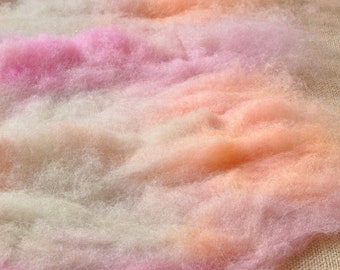 Hand Dyed Dorset Horn Batt Layers, 30 grams, Spinning, Art Batts, Felting Fibre, Textile Art