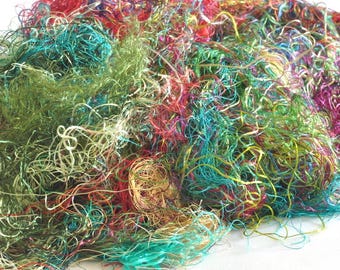 Recycled Banana Fibre, 20 grams, Multicoloured, Spinning, Felting, Paper Making