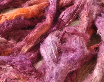 Soybean Fibre; 15 grams of Hand Dyed Soybean Top; Hand Dyed Speciality Fibre; Spinning, Yarn Making, Felting, Plant Fibre