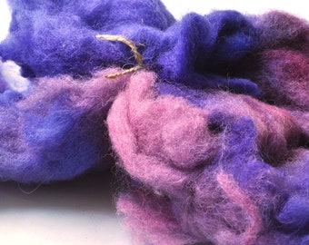 Hand Dyed Corriedale Batt Layers, 25 grams, Spinning, Felting
