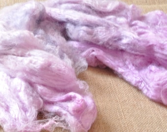 Pearl Fibre, 25 grams of Hand Dyed Pearl Fibre Top, Spinning, Art Batts, Felting, Textile Art, Speciality Fibre, Plant Fibre, Paper Making