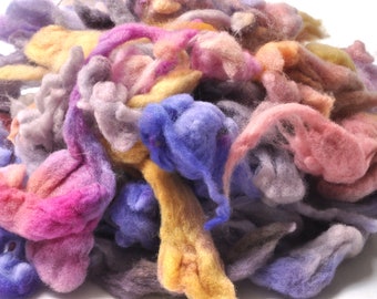 Lambs Wool, 25 grams of  Hand Dyed Lambs Wool, Spinning, Blending, Art Batts, Felting, Dreads, Yarn, Weaving, Mixed Media