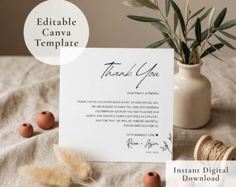 Minimalist Wedding Favor Tags | Editable Printable Gift Tags | Digital Download | Neutral Wedding Decor