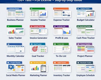 16 PLR Google Sheets Templates – Budget, Bookkeeping, Travel, Meal Planner