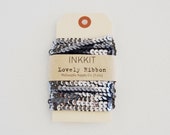 gun metal silver sequin ribbon (5 yards)