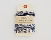 gun metal silver sequin ribbon (5 yards)