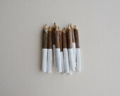 white dip twig pencils - hand painted - 4" (10 pencils)