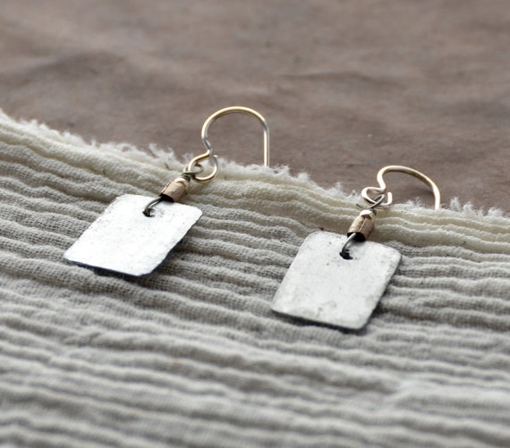 The Candy Bar Hammered Tin Earrings Select Size Etsy