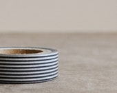 washi tape- black with soft stripes