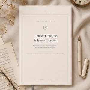 Fiction Timeline & Event Tracker | Novel Continuity Planner (US Letter PDF)