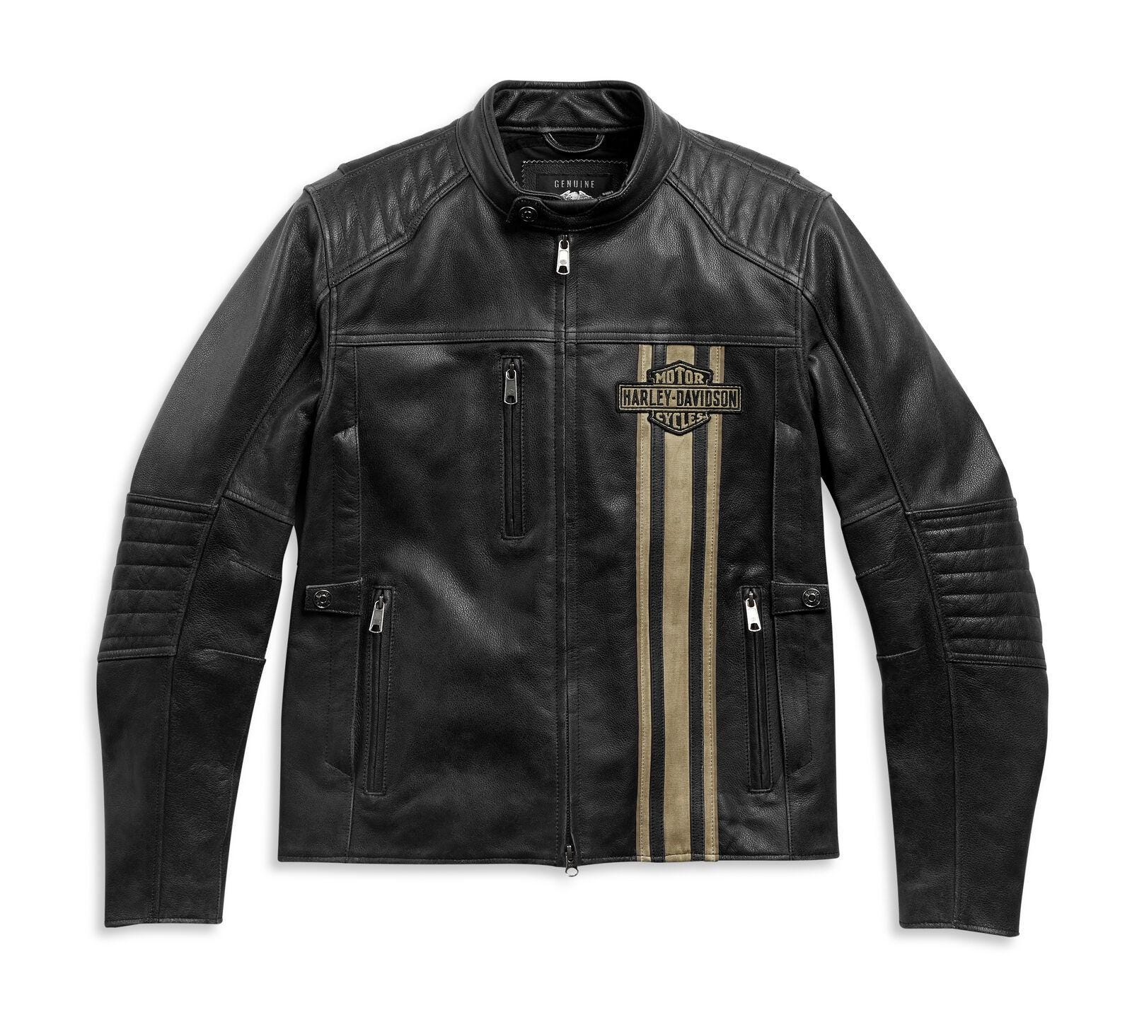 Mens Harley Davidson Triple Vent Leather Jacket - Etsy