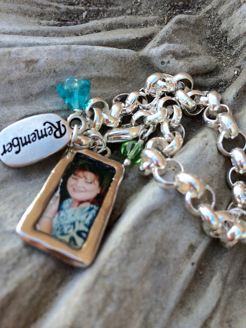 Photo Charm Bracelet Photo Bracelet Keepsake Jewelry Etsy