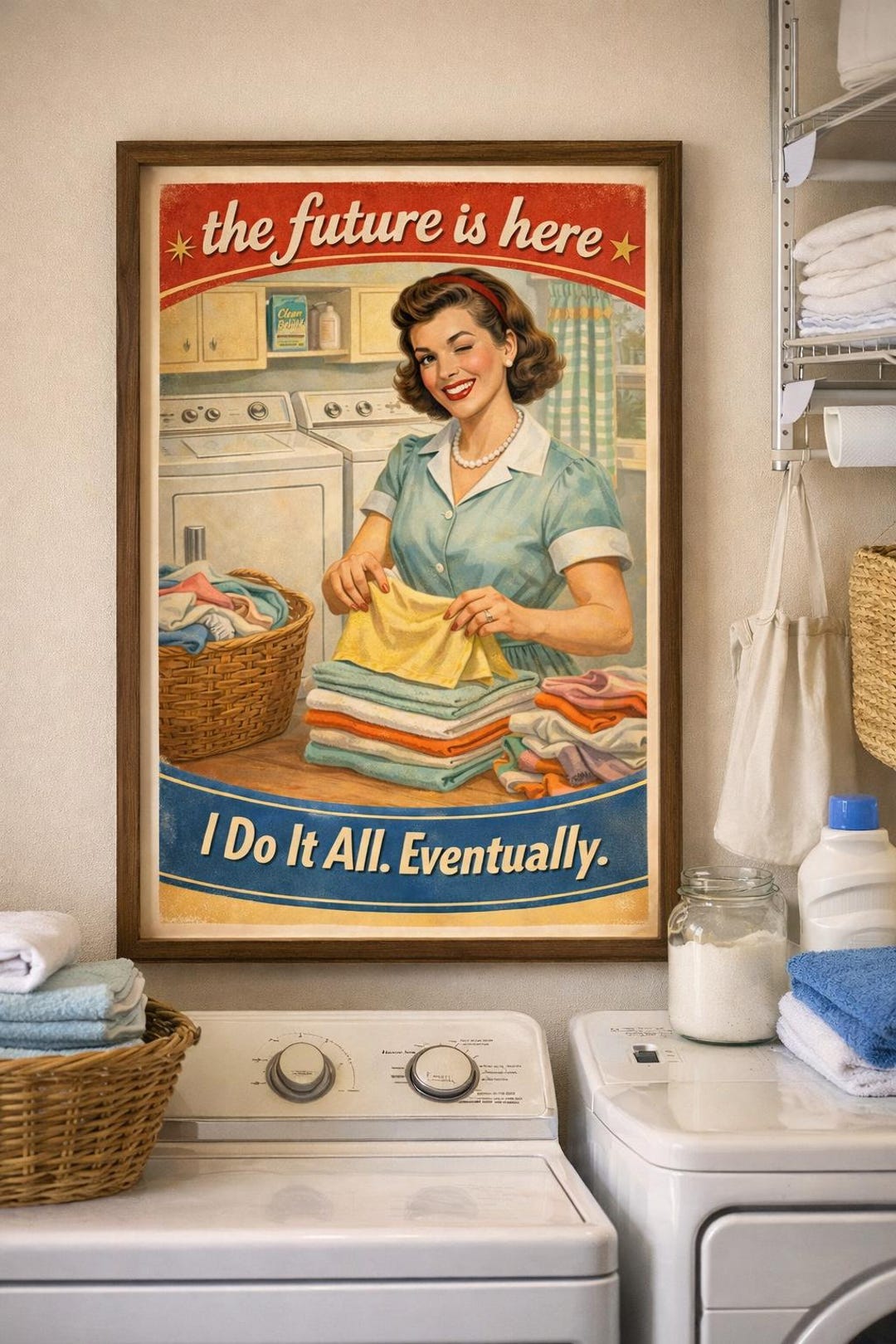 Funny Feminist Art Print – Retro 1960s Homemaker Poster (digital ...