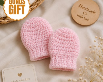 Baby Mittens Crochet Pattern PDF, Newborn Winter Handwear, Handmade Infant Accessory, Instant Download