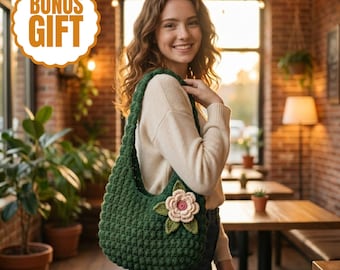 Crochet Tote Bag Pattern: Beginner-Friendly, Customizable (PDF Download)