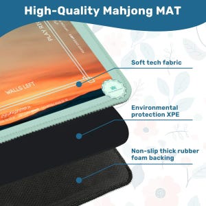 Mahjong Mat - Horizon Glow | 31.5"Square 3mm Smooth Table mat Ships Rolled image 3