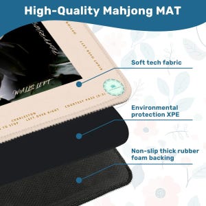 Mahjong Mat - Midnight Lotus | 31.5"Square 3mm Smooth Table mat Ships Rolled image 4
