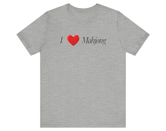 I Love Mahjong Graphic Tee – Game Night Top for Fans