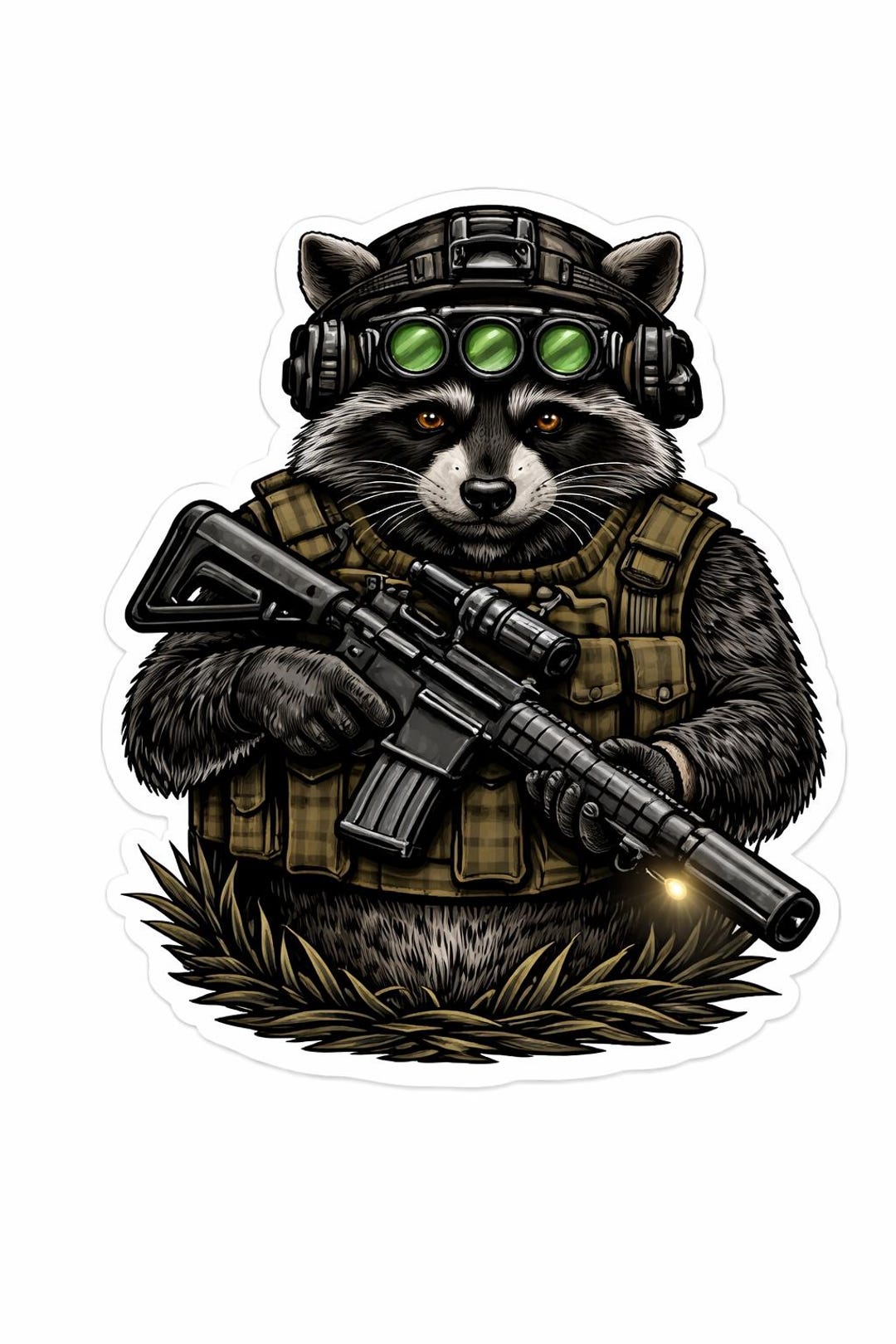 Tactical Racoons Tactical Raccoon Sticker, Hunting Wildlife Decal - Etsy