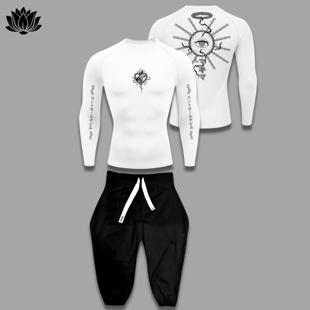 Anime Special Gym Wear Set, Manga Compression Shirt + Baggy Pants ...