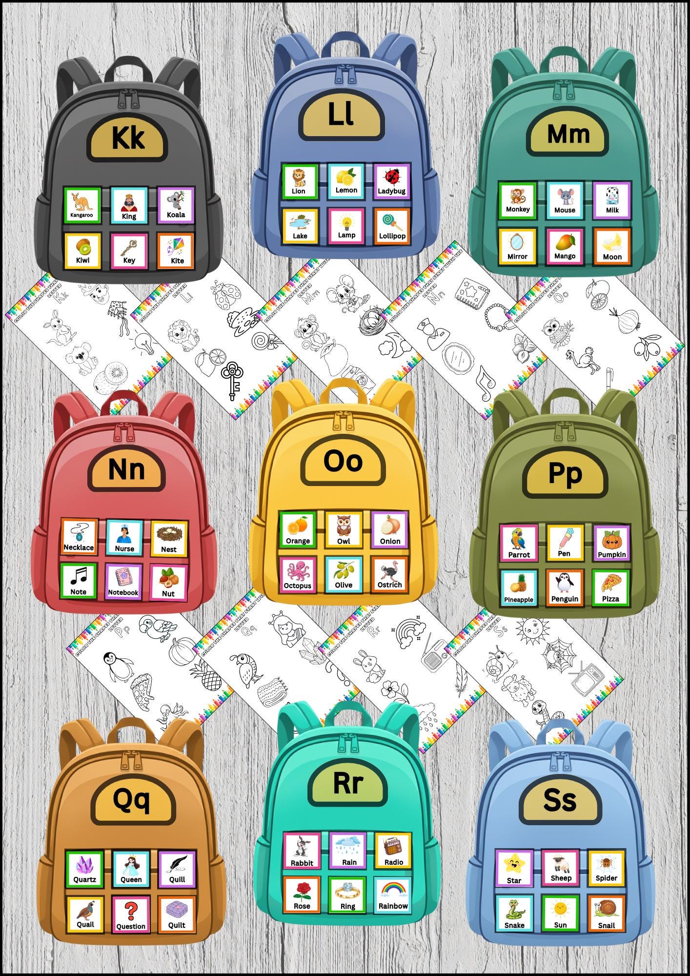 Alphabet Matching Game for Preschool | ABC Busy Book Printable ...