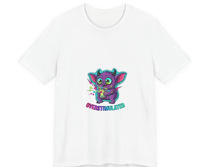 Overstimulated Gremlin Tee | Neon Critter Sensory Overload Shirt